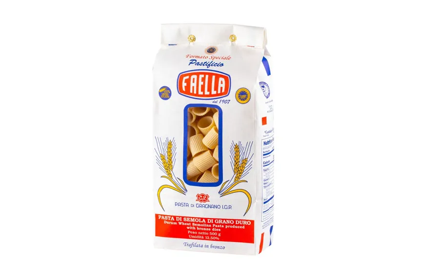 Pâtes Gragnano IGP Demi Rigatoni 500g - Pastificio Faella