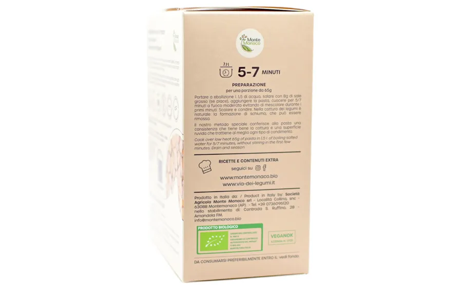 Pâtes aux fèves bio - pack fusilli protéiné. 3x65g