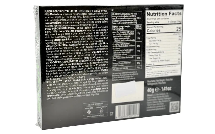 Champignons de Paris séchés, qualité supérieure - Oliveri, sachet de 40 g