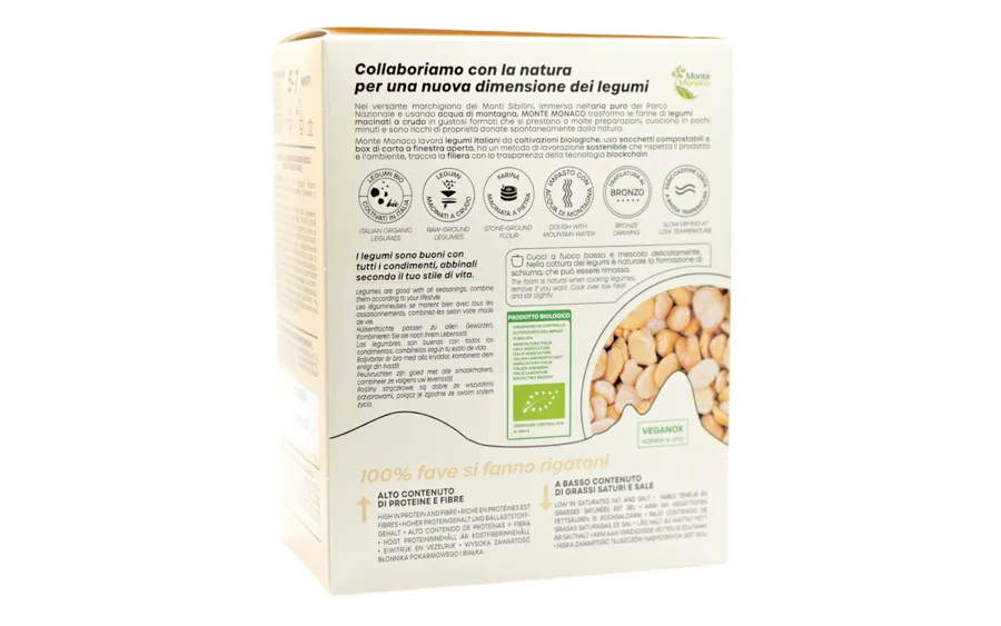 Rigatoni protéiné bio 100 % farine de fèves - 3 x 65 g