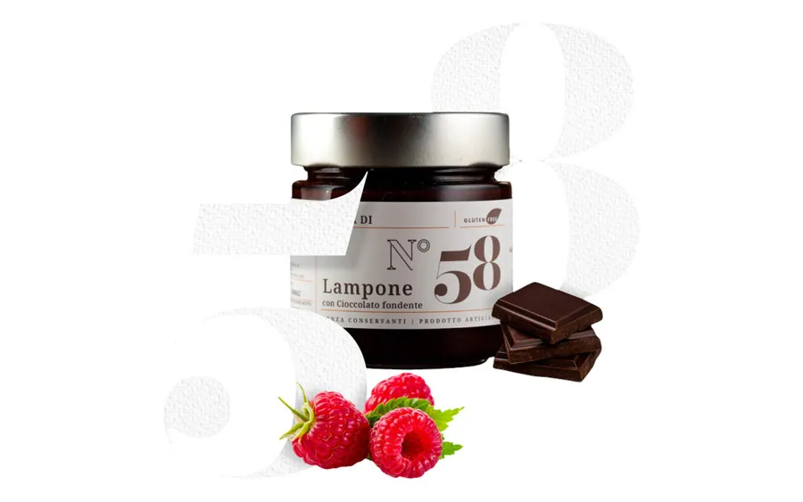 Crème framboise et chocolat noir - Alessio Brusadin, pack. 270 gr.