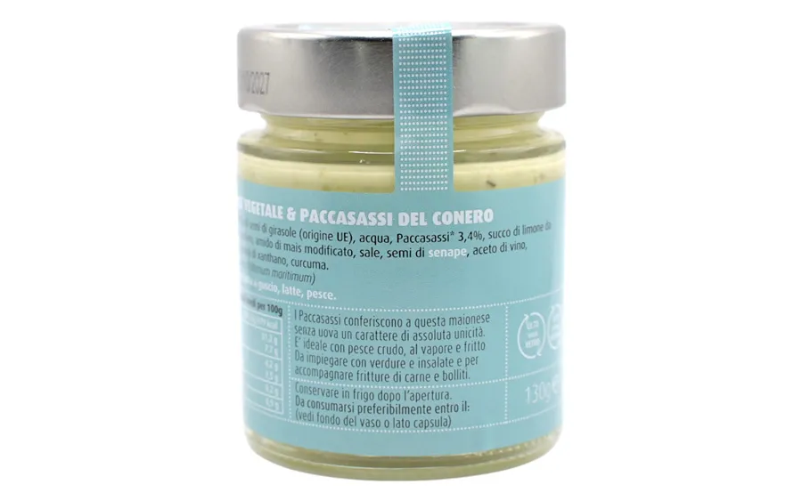 Mayonnaise et Paccasassi - Rinci, paquet de 130 g.