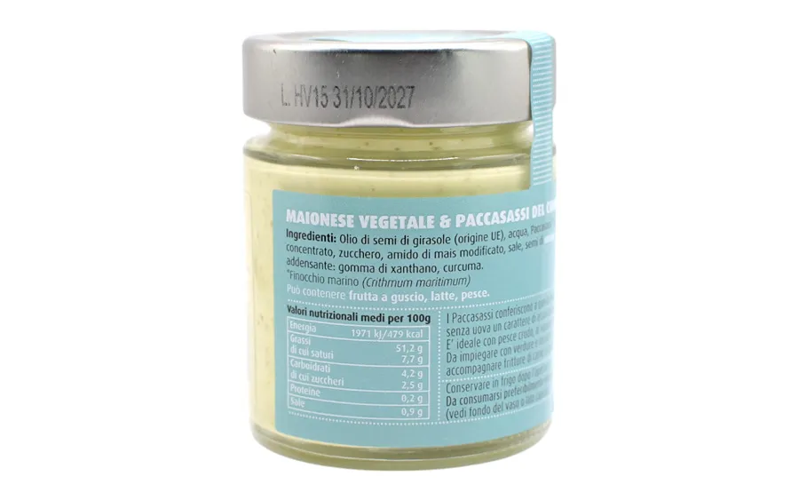 Mayonnaise et Paccasassi - Rinci, paquet de 130 g.