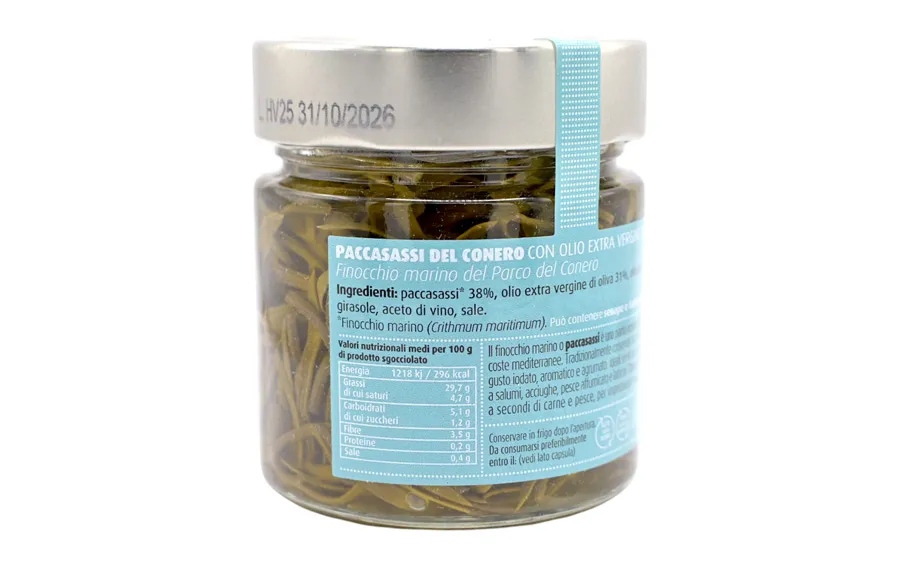 Conero Paccasassi dans l'huile EVO - Rinci, paquet de 200 g.
