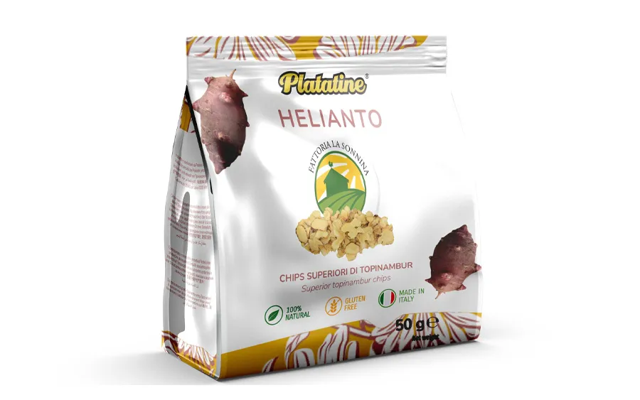 Chips de topinambour - Snack sans gluten Helianto - Platatine pack 50g