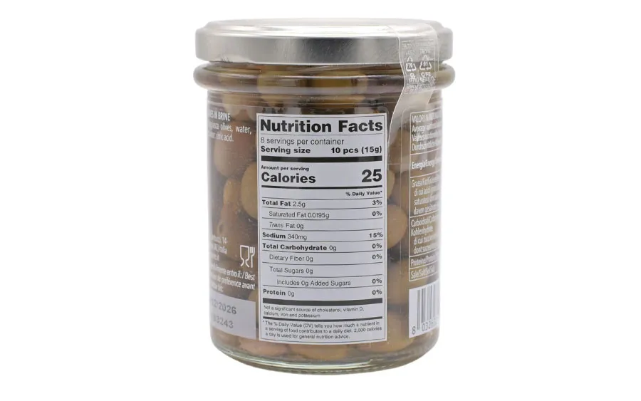 Olives Taggiasca en Saumure - OliverI, paquet 200g