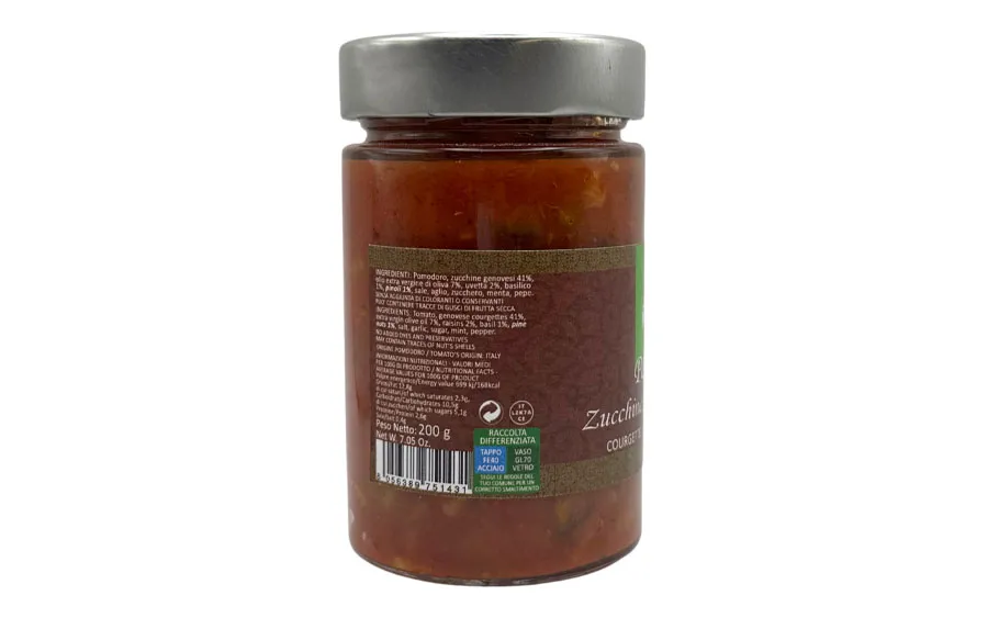 Pesto de courgettes, raisins secs et pignons de pin - Don Vito, paquet de 200 g