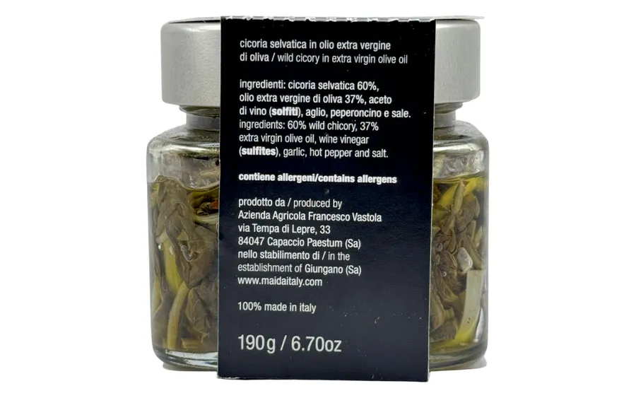 Chicorée sauvage à l'huile - Maida, paquet de 190 g
