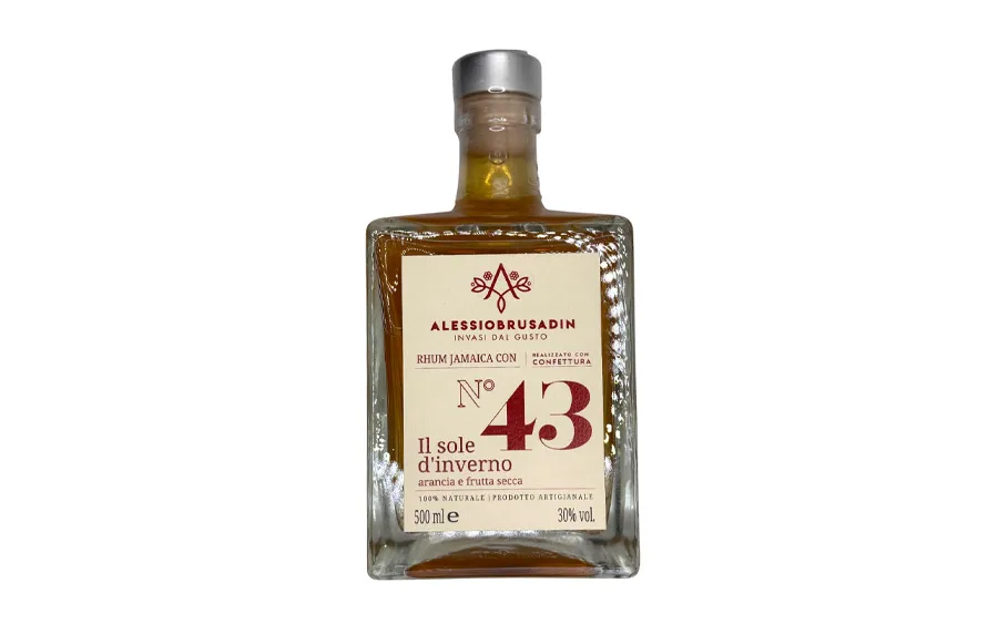 Rhum jamaïcain artisanal aromatisé "Le soleil d'hiver" - Alessio Brusadin, bouteille 500 ml