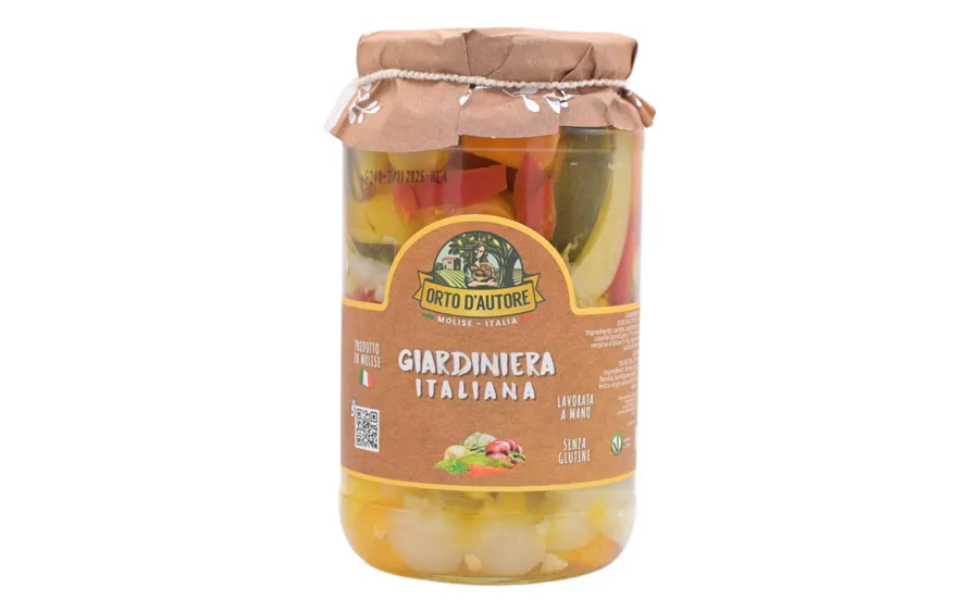 Giardiniera à l'huile d'olive extra vierge - Orto d'Autore, paquet de 560 g.