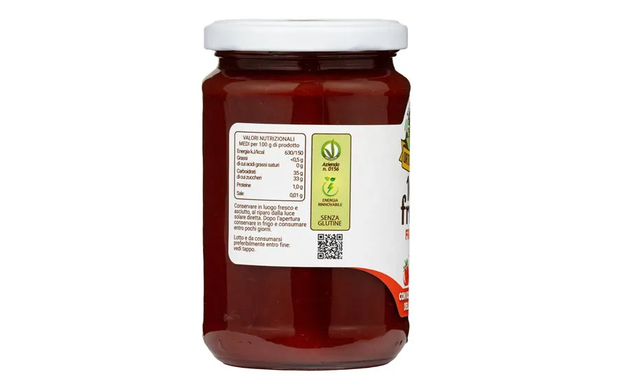 Compote de fraises 100 % italienne - Orto d'Autore, paquet de 340 g