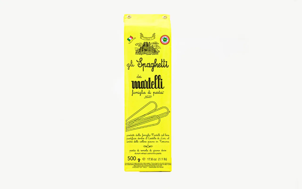 Pasta Martelli Spaghetti italien de blé dur - Pastificio Martelli, pack. 500 grammes