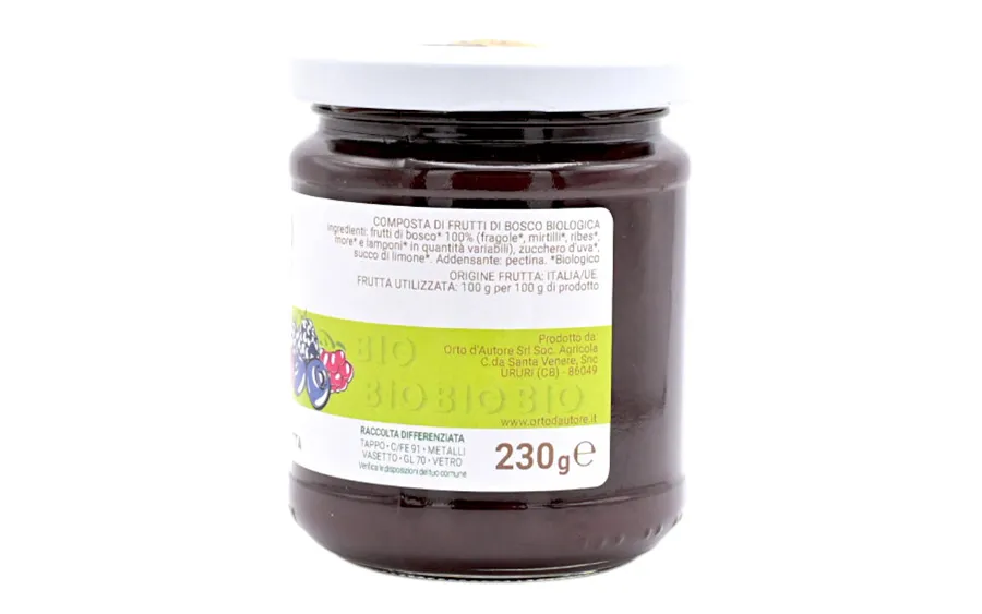 Compote de Baies Sauvages - Orto d'Autore, paquet 230g