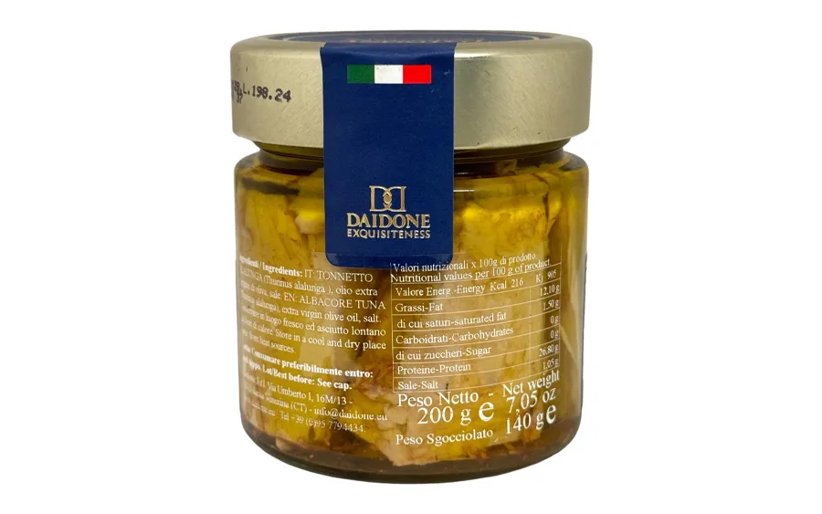 Thon germon à l'huile - Pack gourmandise Daidone. 200 gr