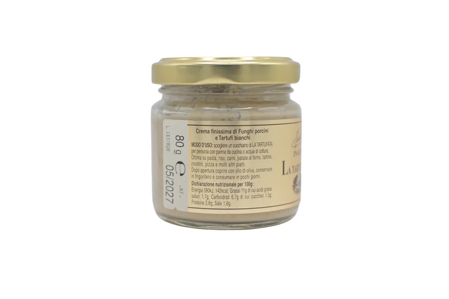 Tartufella, sauce aux cèpes et truffe blanche - Inaudi, paquet de 180 g.