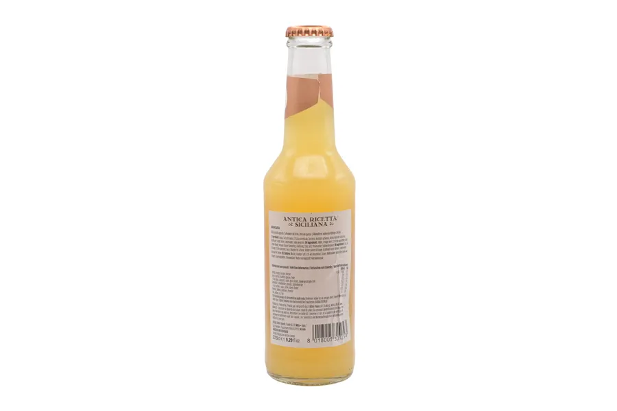 Aranciata, boisson gazeuse artisanale sicilienne - Polara, bouteille de 275 ml