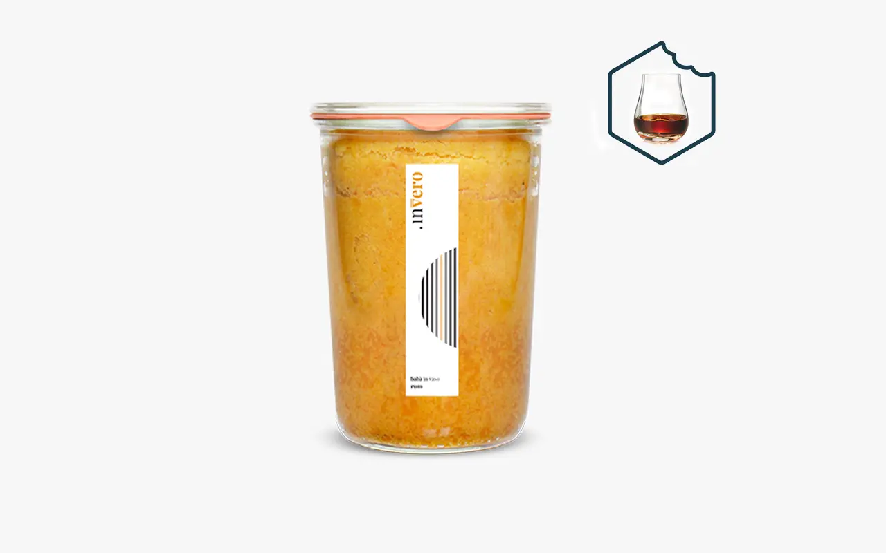 Baba au rhum en pot de cuisson artisanal - Invero, pack. 400 gr.