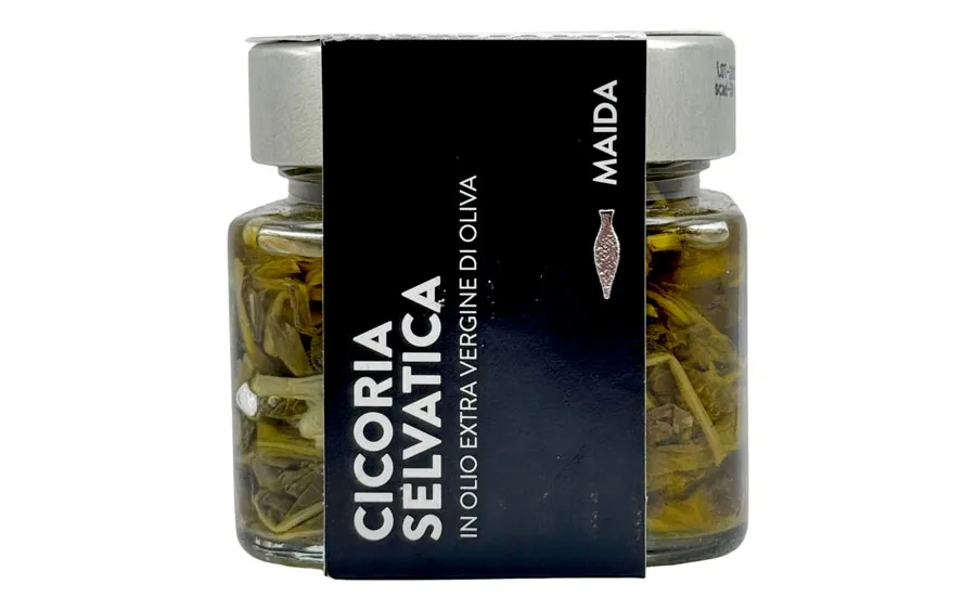 Chicorée sauvage à l'huile - Maida, paquet de 190 g.