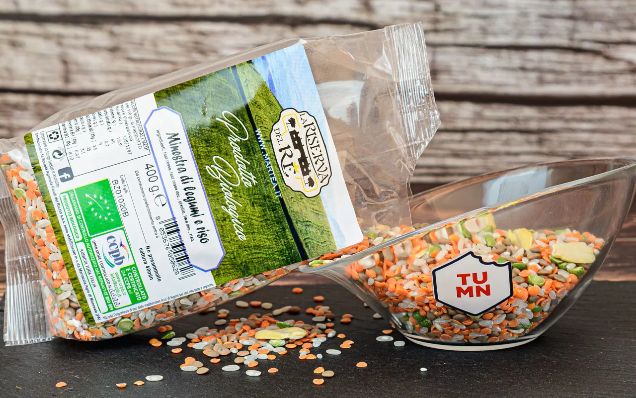 Soupe de légumineuses bio au riz - Feudi del riccio, pack. 400 grammes