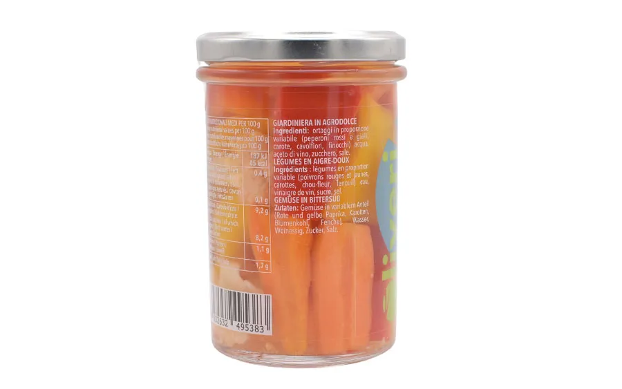 Giardiniera aigre-douce - Oliveri, paquet de 290 g.