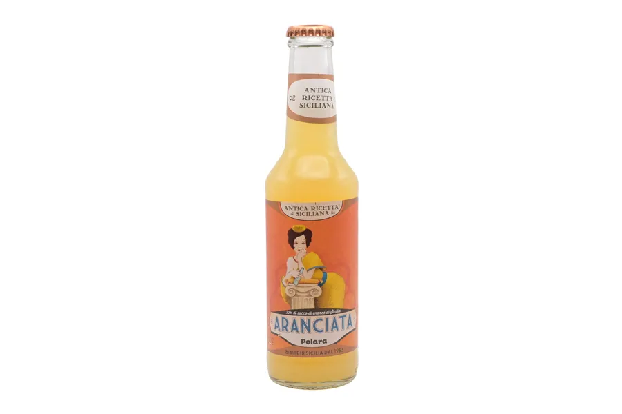 Aranciata, boisson gazeuse artisanale sicilienne - Polara, bouteille de 275 ml
