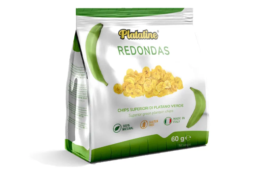 Chips de plantain vert Redondas - Plantains - pack sans gluten. 60g