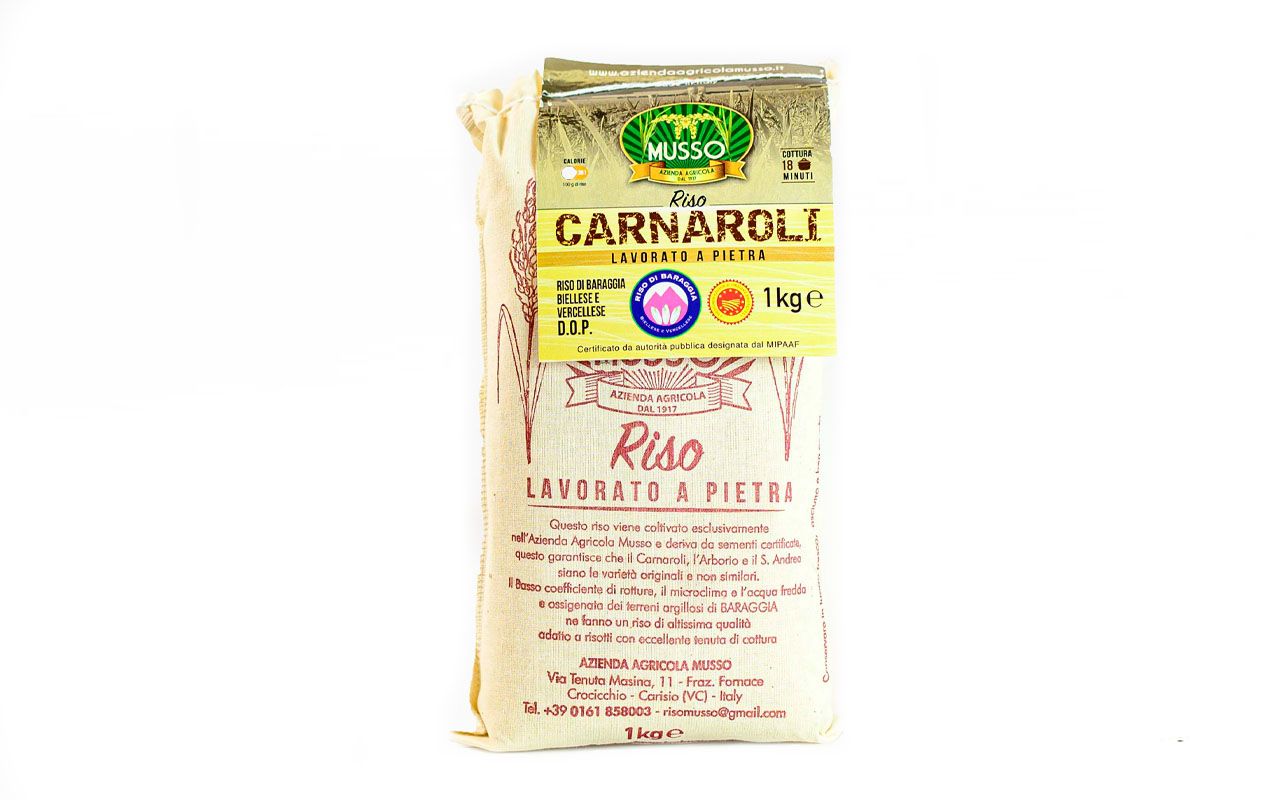 Carnaroli AOP Riz - Musso Farm 1kg pack