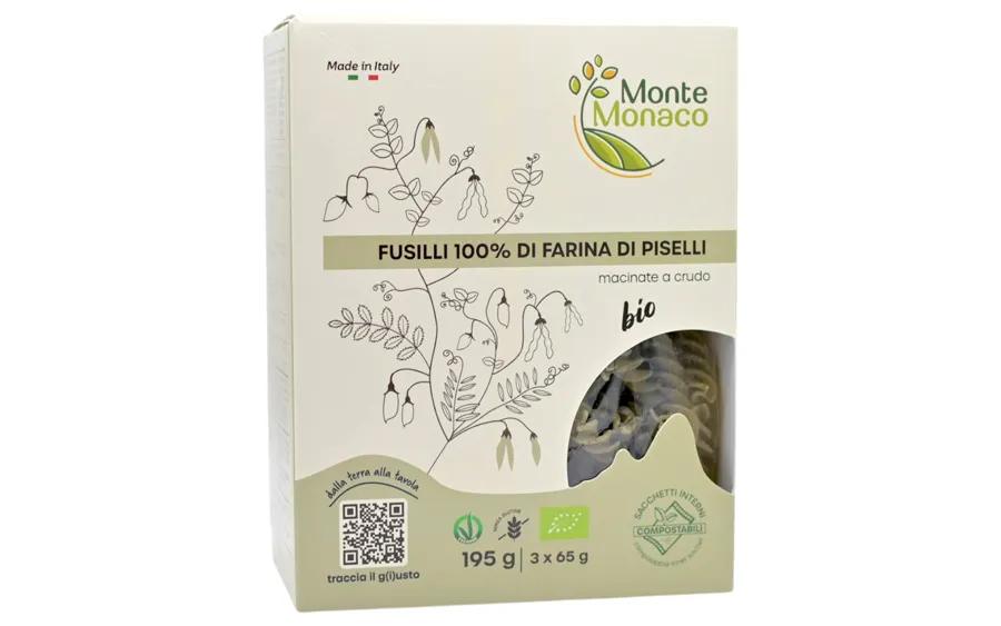 Fusilli Protéiné 100% Petits Pois Bio Sans Gluten - 3x65g