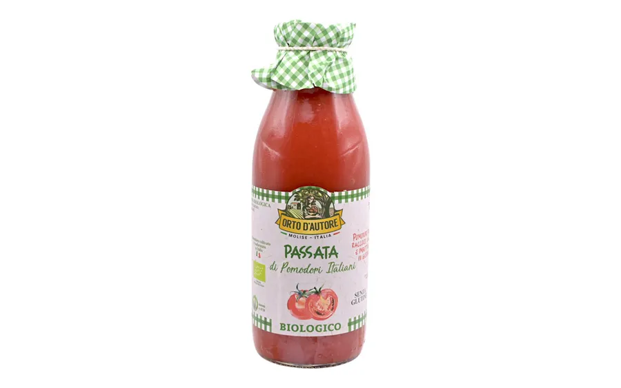 Purée de tomates biologiques 100% italiennes - Orto d'Autore, paquet de 500 g.