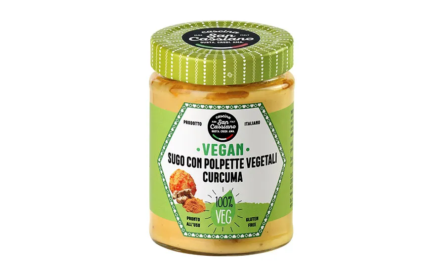 Sauce végétalienne au curcuma pour boulettes de viande - Cascina San Cassiano, paquet de 280 g
