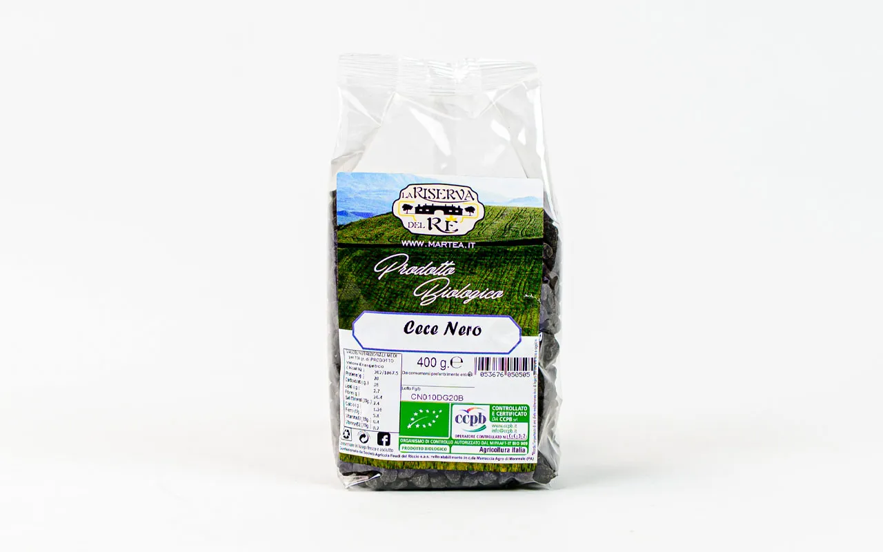 Pois chiches noirs bio - Feudi del riccio, pack. 400 gr.