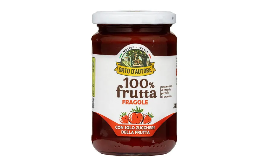 Compote de fraises 100 % italienne - Orto d'Autore, paquet de 340 g