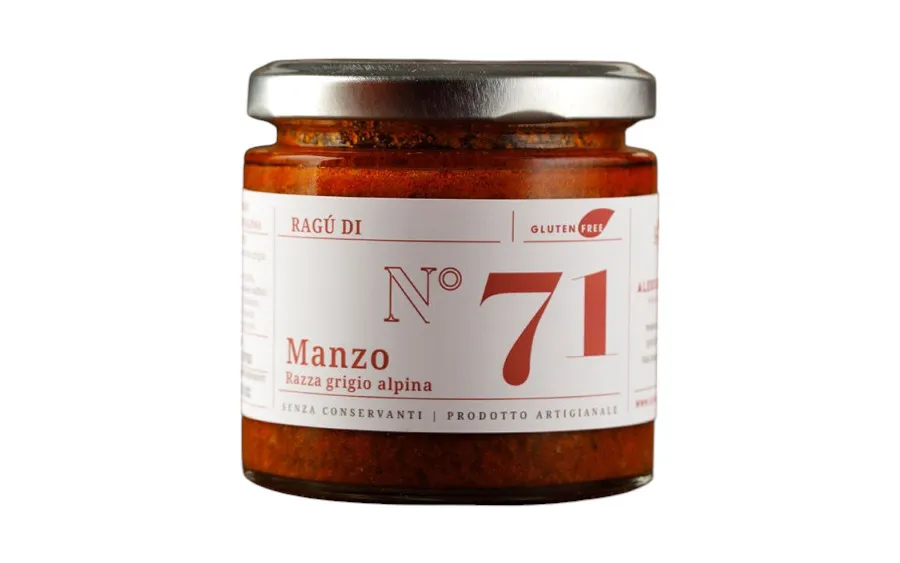 Ragù de bœuf artisanal race grise alpine italienne - Alessio Brusadin conf, 210 g
