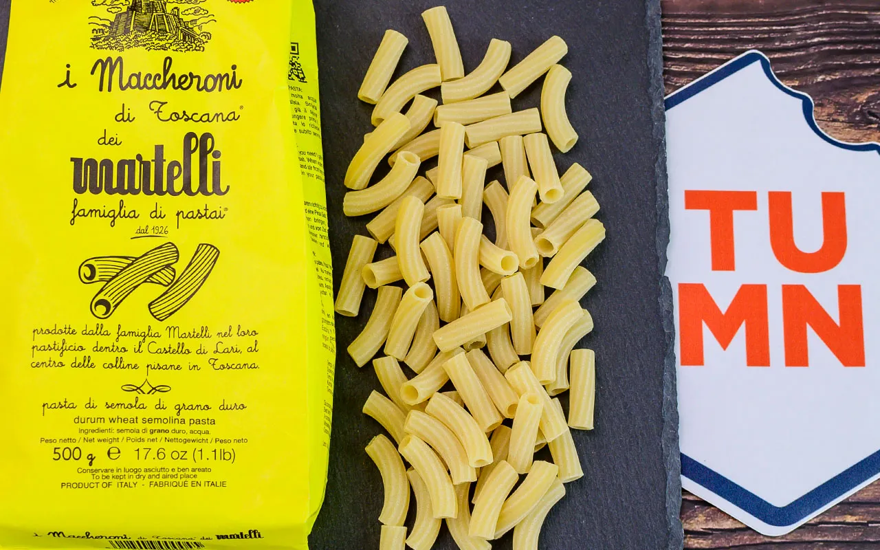 Pastificio Martelli Macaroni italien au blé dur - Pastificio Martelli, paquet de 1 kg