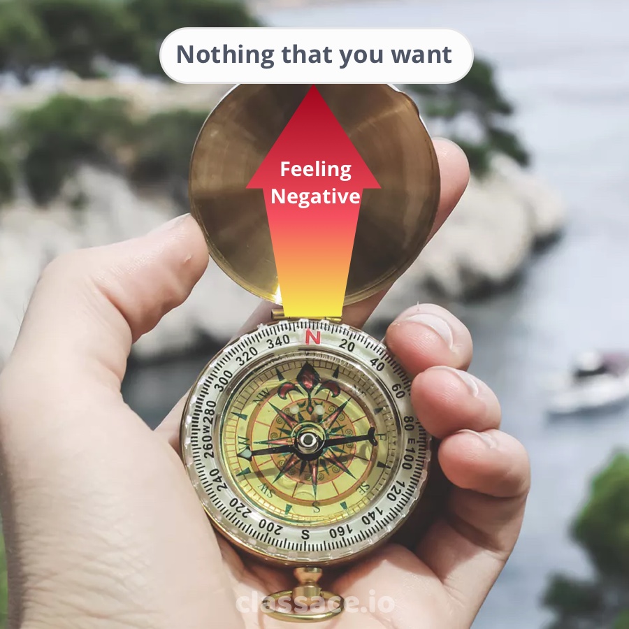 Negative emotions compass diagram