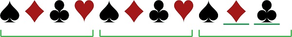 pattern with suit of cards