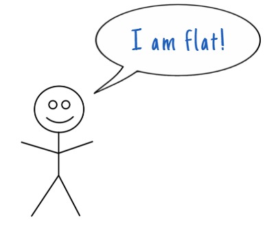 stick figures are flat