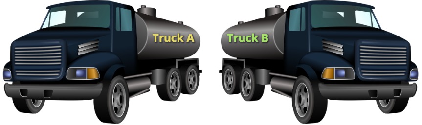 two trucks