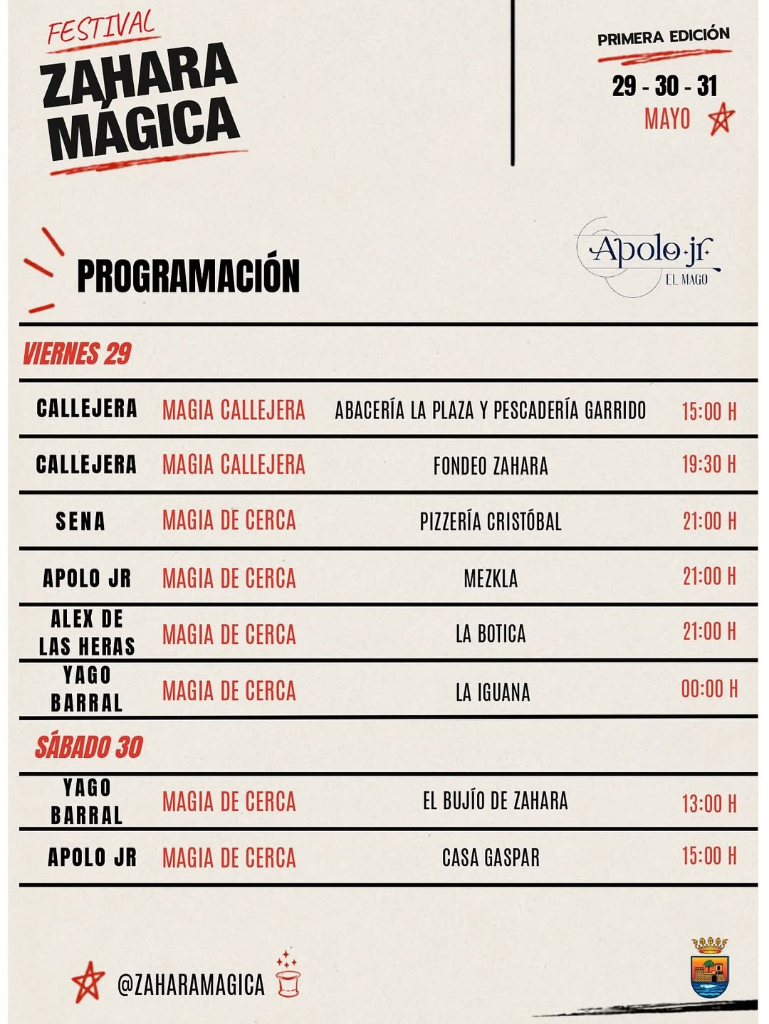 ZAHARA MÁGICA [VIERNES 29]