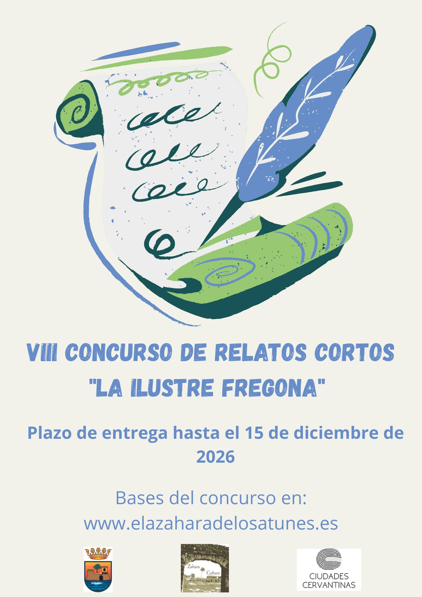 VIII CONCURSO DE RELATOS CORTOS “LA ILUSTRE FREGONA” DE ZAHARA DE LOS ATUNES.