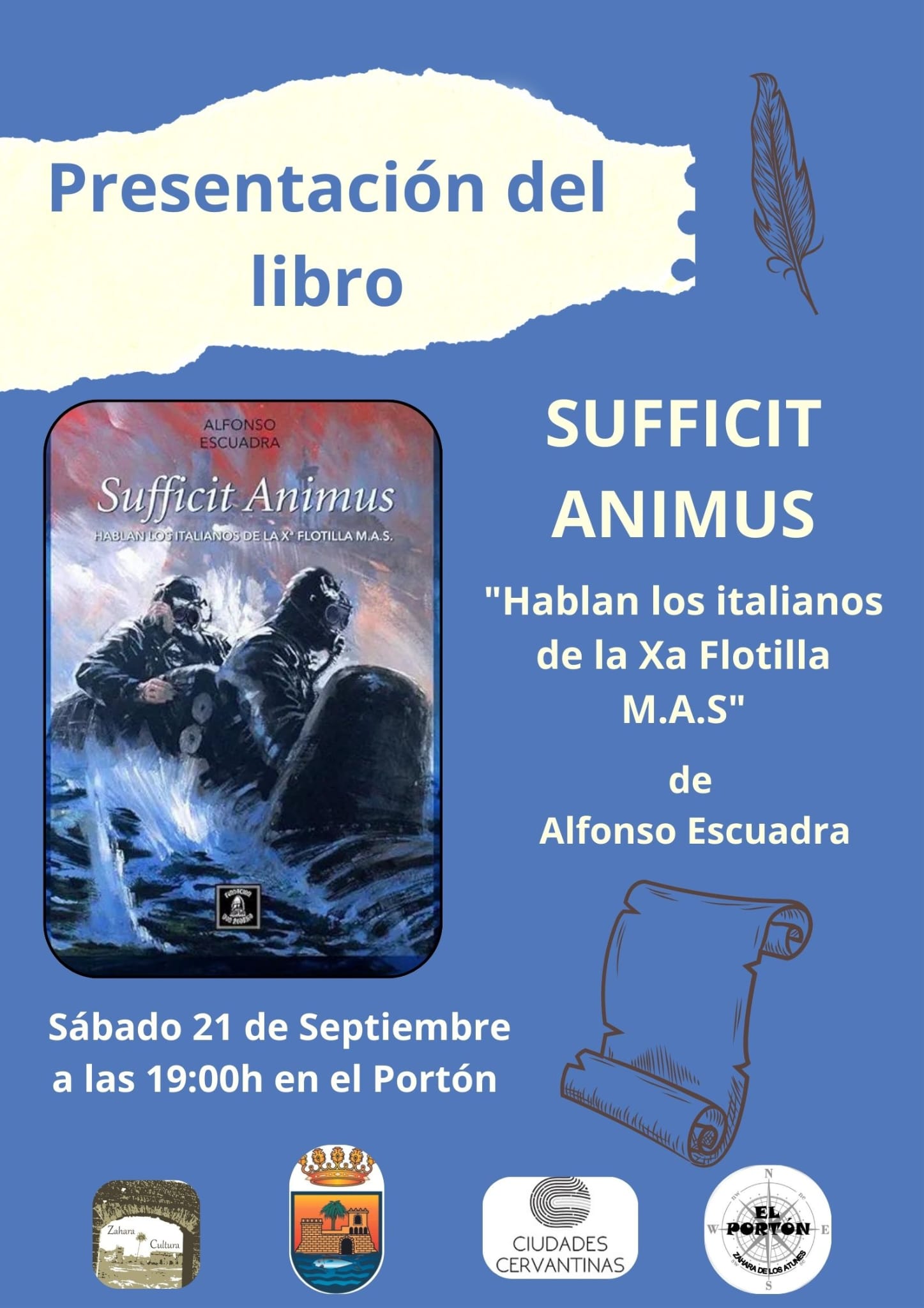 Presentación libro "SUFFICIT ANIMUS" de Alfonso Escuadra
