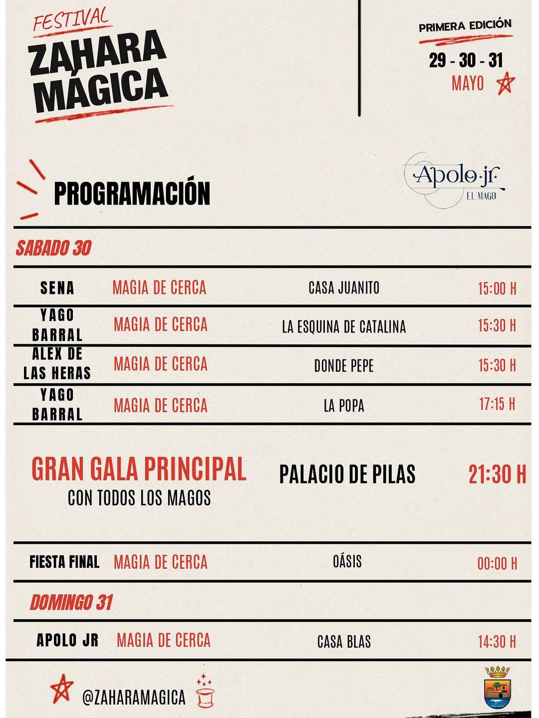 ZAHARA MÁGICA [SÁBADO 30]