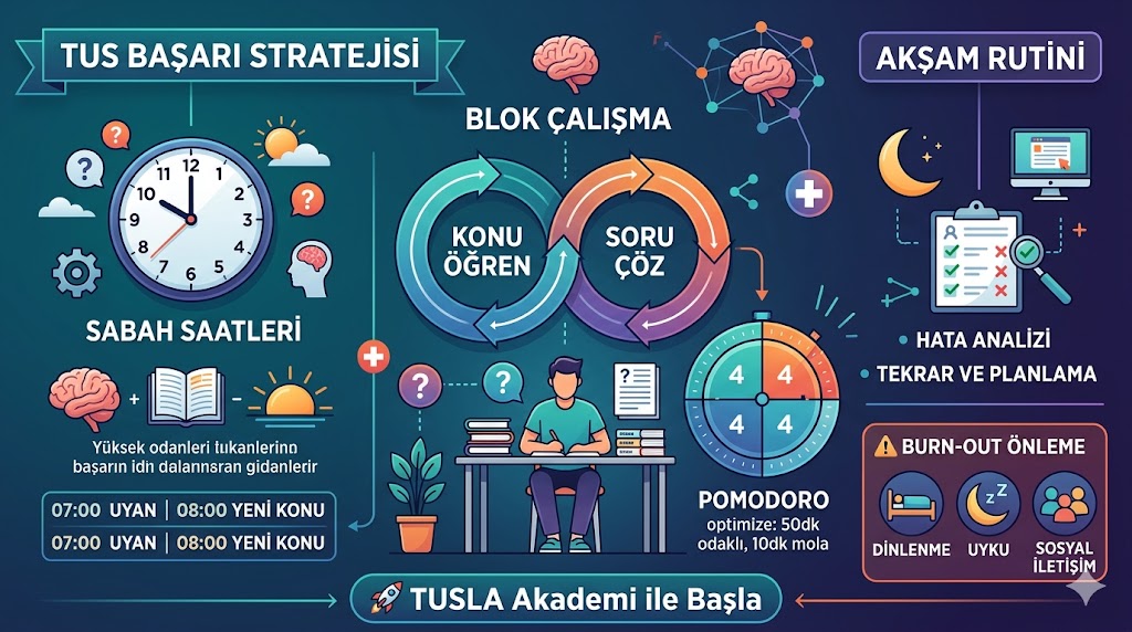 TUS'ta Derece Yapanların Günlük Rutini: Verimli Çalışma Modeli