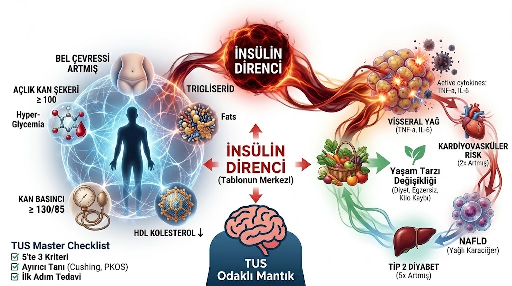 TUS Metabolik Sendrom Rehberi: Tanı Kriterleri, Patofizyoloji ve Vaka Soruları