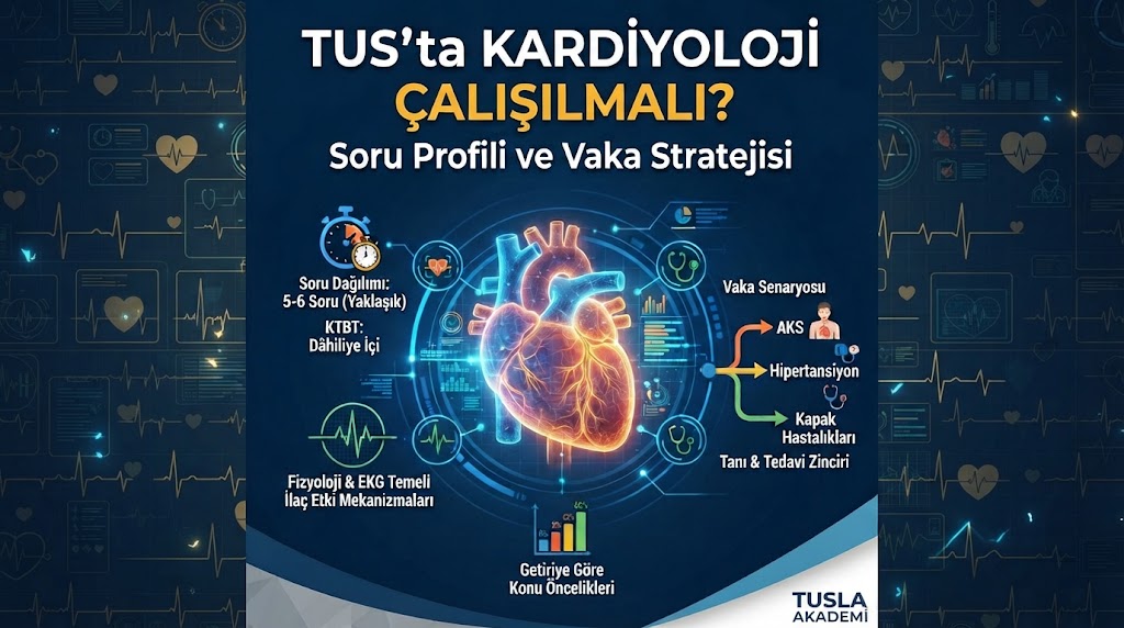 TUS'ta Kardiyoloji Nasıl Çalışılmalı? Soru Profili ve Vaka Stratejisi