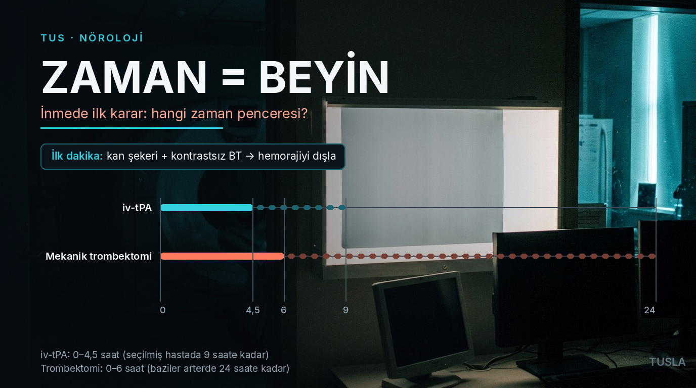 TUS Küçük Stajlar Nöroloji: İnme, SAK ve Nörolojik Aciller Vaka Şifreleri