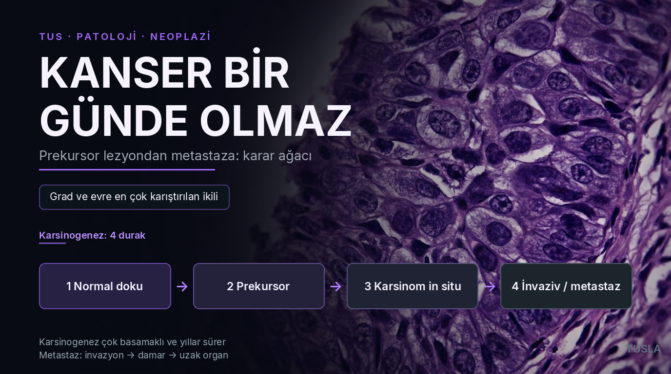 Neoplazi ve Tümör Biyolojisi: TUS Patoloji Vaka Şifreleri ve Tümör Belirteçleri Rehberi