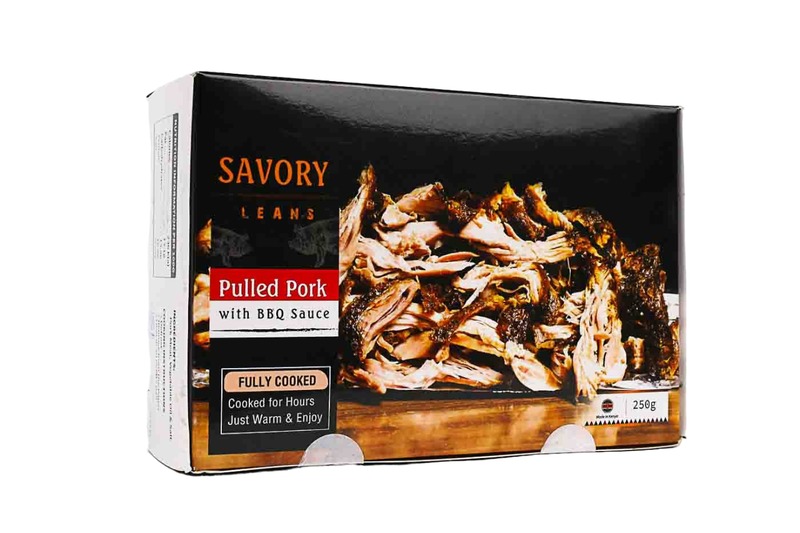 Savory Leans  Fully cooked with - BBQ sauce Pulled Pork