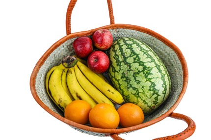 Fresh Bundles (4pcs Apples, 3pcs Imported Oranges, Bunch of 8 ripe Bananas, 1pc local Watermelon) Fruit Basic