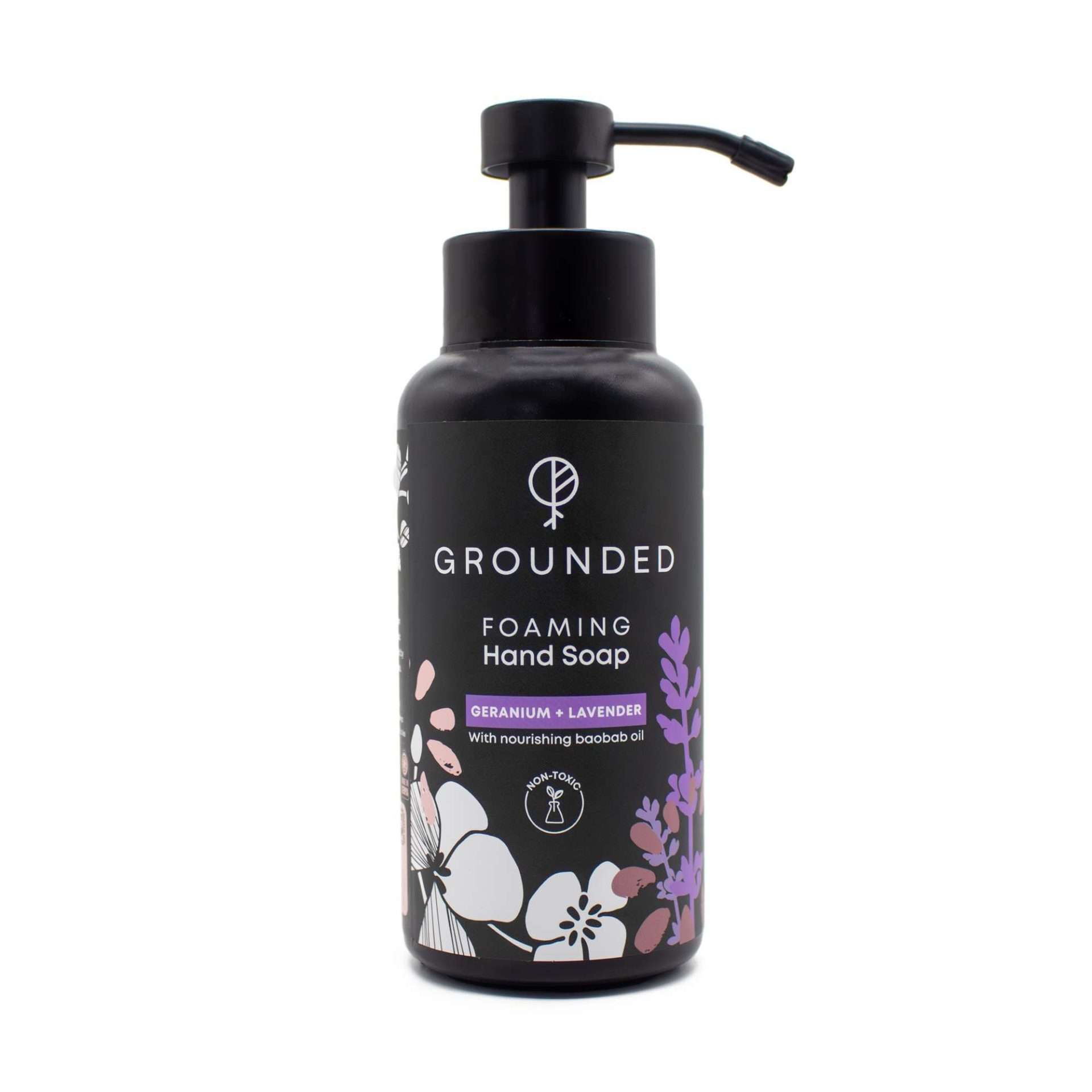 Grounded Geranium + Lavender (with nourishing Baobab Oil) Foaming Hand Soap